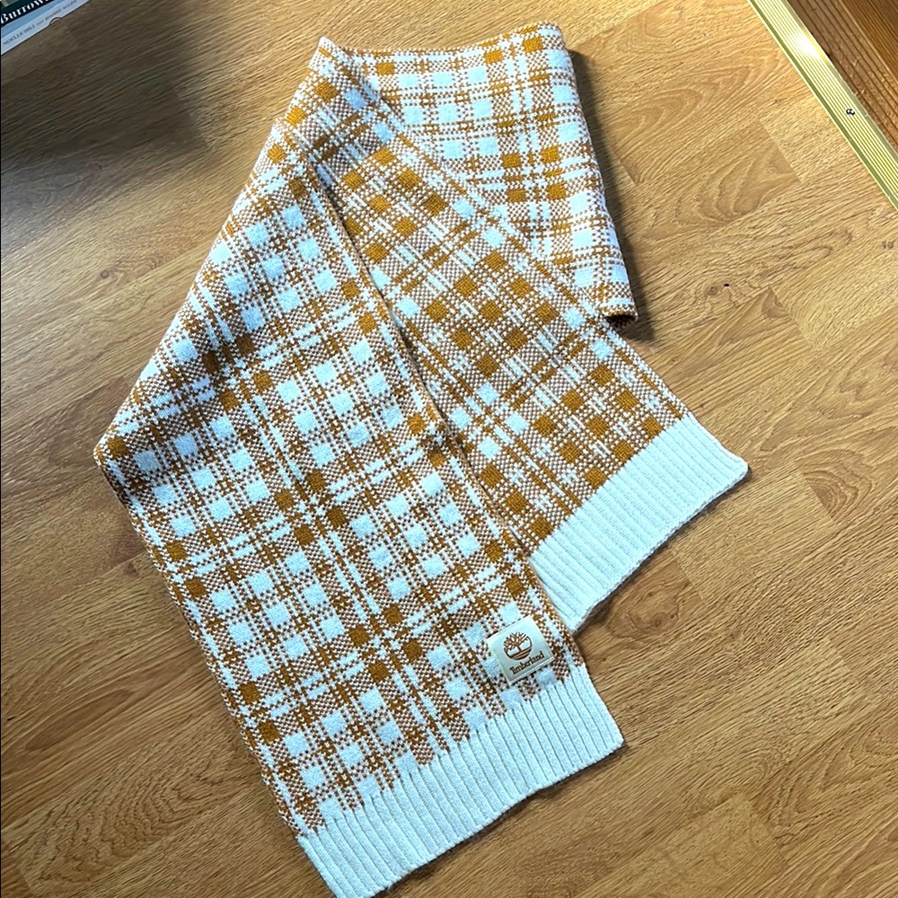 Timberland Plaid Knit Scarf
